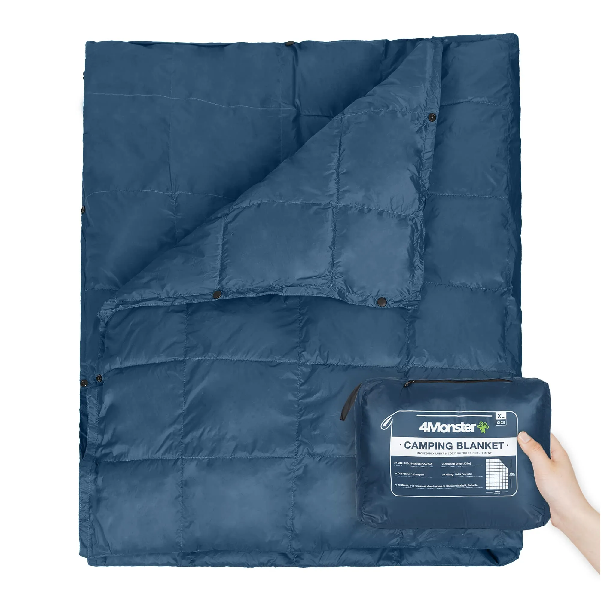 4Monster Feather Silk Camping Blanket