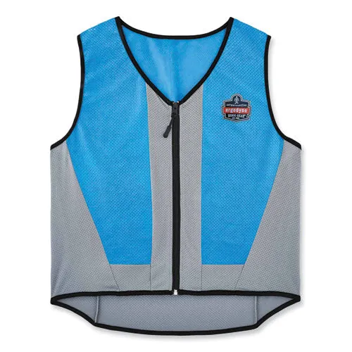 Chill-its 6667 Wet Evaporative Pva Cooling Vest With Zipper, Pva, Medium, Blue, Ships In 1-3 Business Days